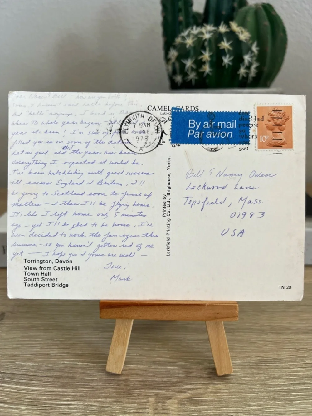 Vintage 1978 Torrington Devon England Multiview Postcard Airmail Posted UK